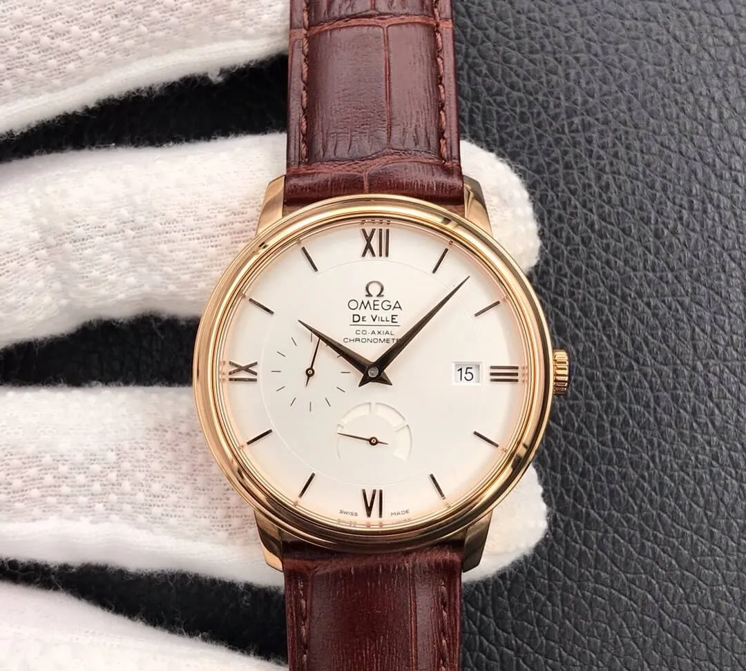 Omega De Ville 424.53.40.21.02.001 ZF Factory 1:1 Best Edition Replica Watch Brown Leather Strap